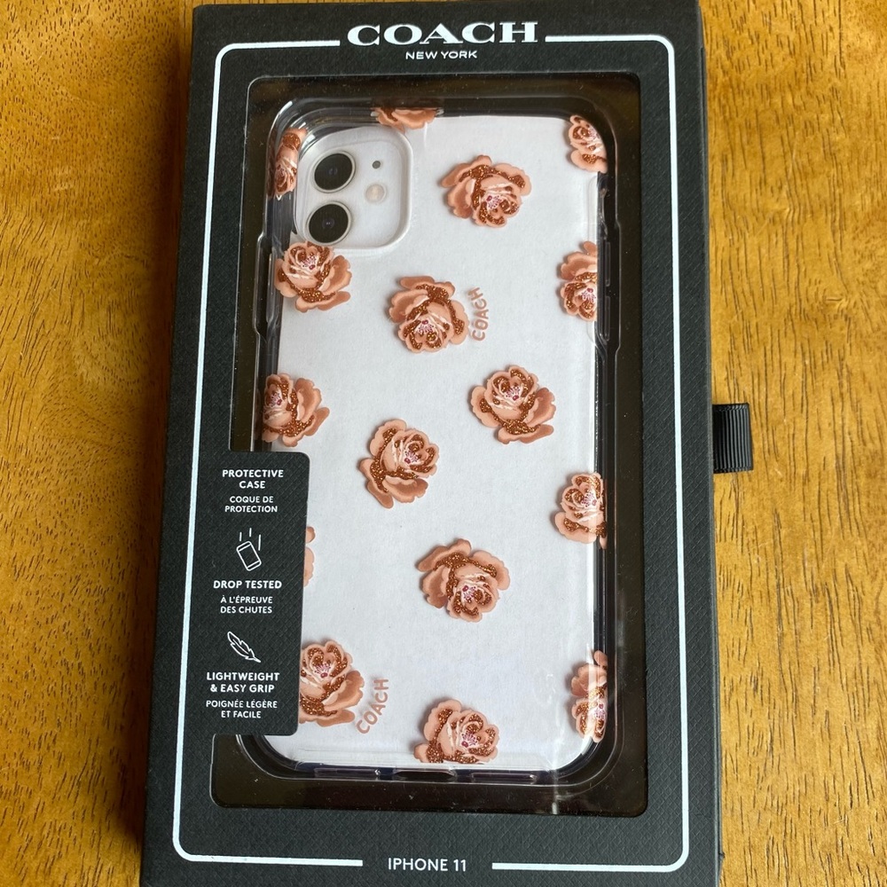 Coach Dreamy Peony Glittery iPhone 11 case NIB